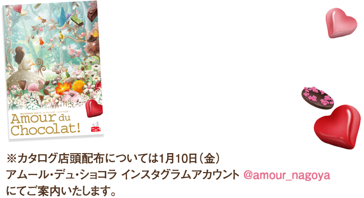 カタログは1月中旬頃より配布を予定しております。	1月16日（木）まで 1階 総合案内所1月17日（金）から 10階 コンシェルジュカウンター、6階 サテライト会場